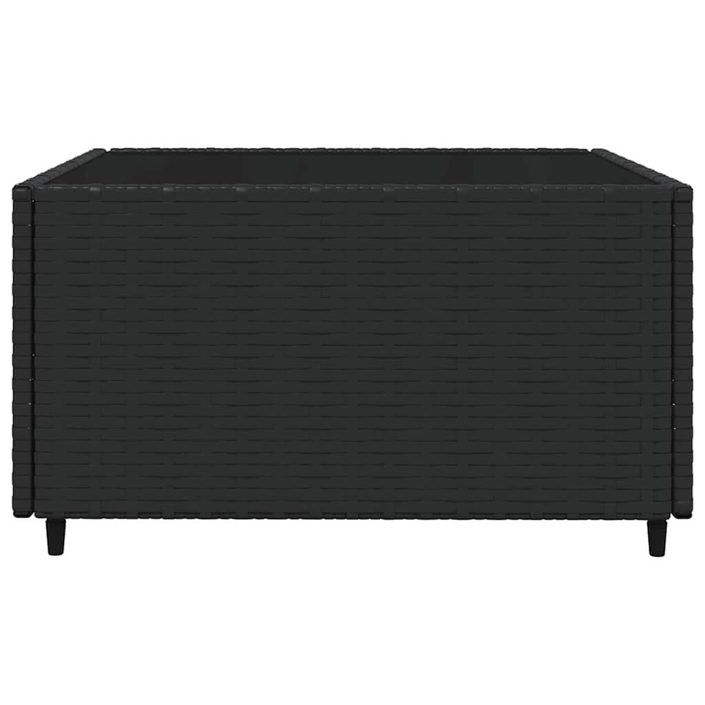loungesæt til haven 3 dele med hynder polyrattan sort