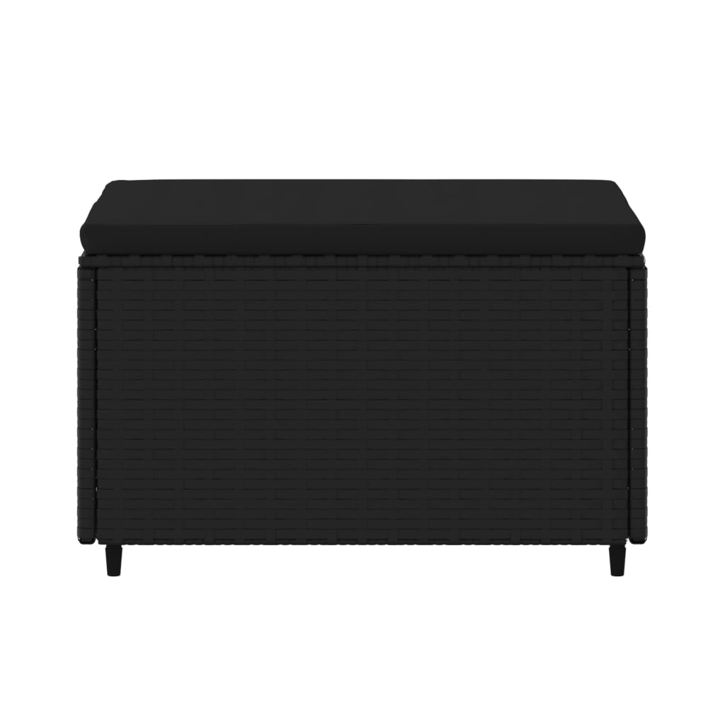fodskamler til have 2 stk. med hynder polyrattan sort