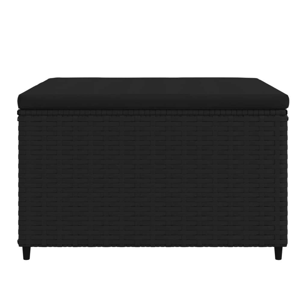 fodskamler til have 2 stk. med hynder polyrattan sort