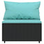 midtermodul til havesofa med hynder polyrattan sort