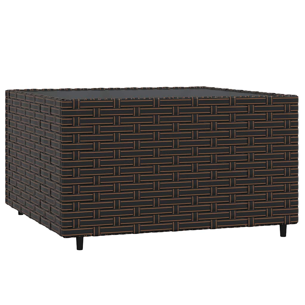loungesæt til haven 4 dele med hynder polyrattan brun
