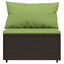 midtermodul til havesofa med hynde polyrattan brun