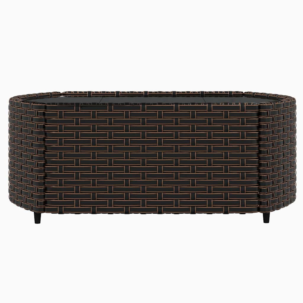 loungesæt til haven 3 dele med hynder polyrattan brun