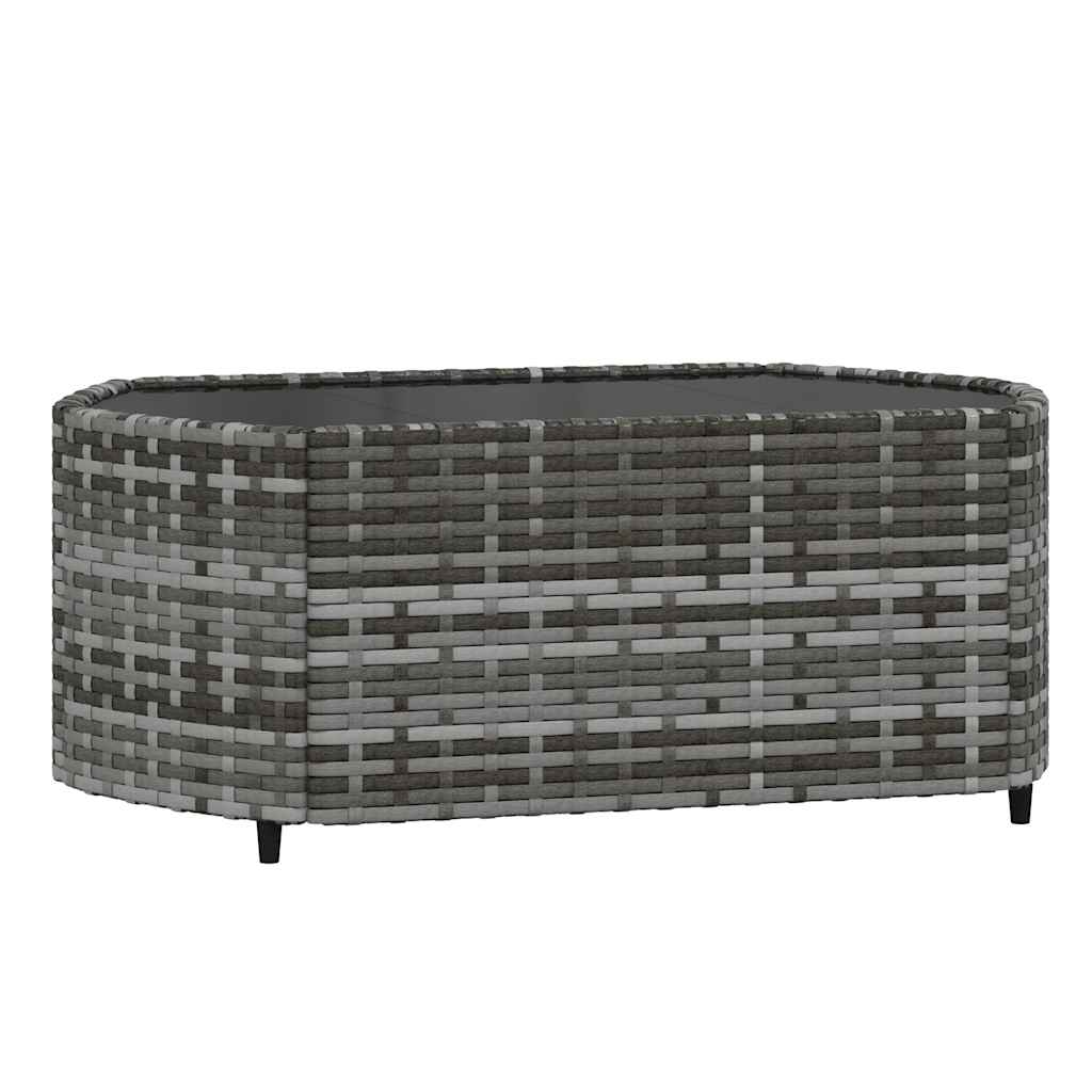 loungesæt til haven 3 dele med hynder polyrattan grå