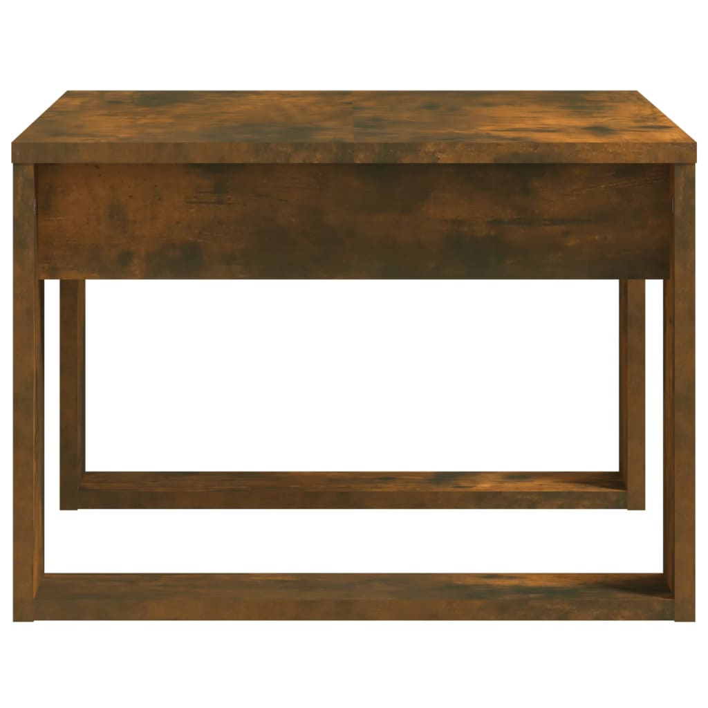 sidebord 50x50x35 cm konstrueret træ røget egetræsfarve