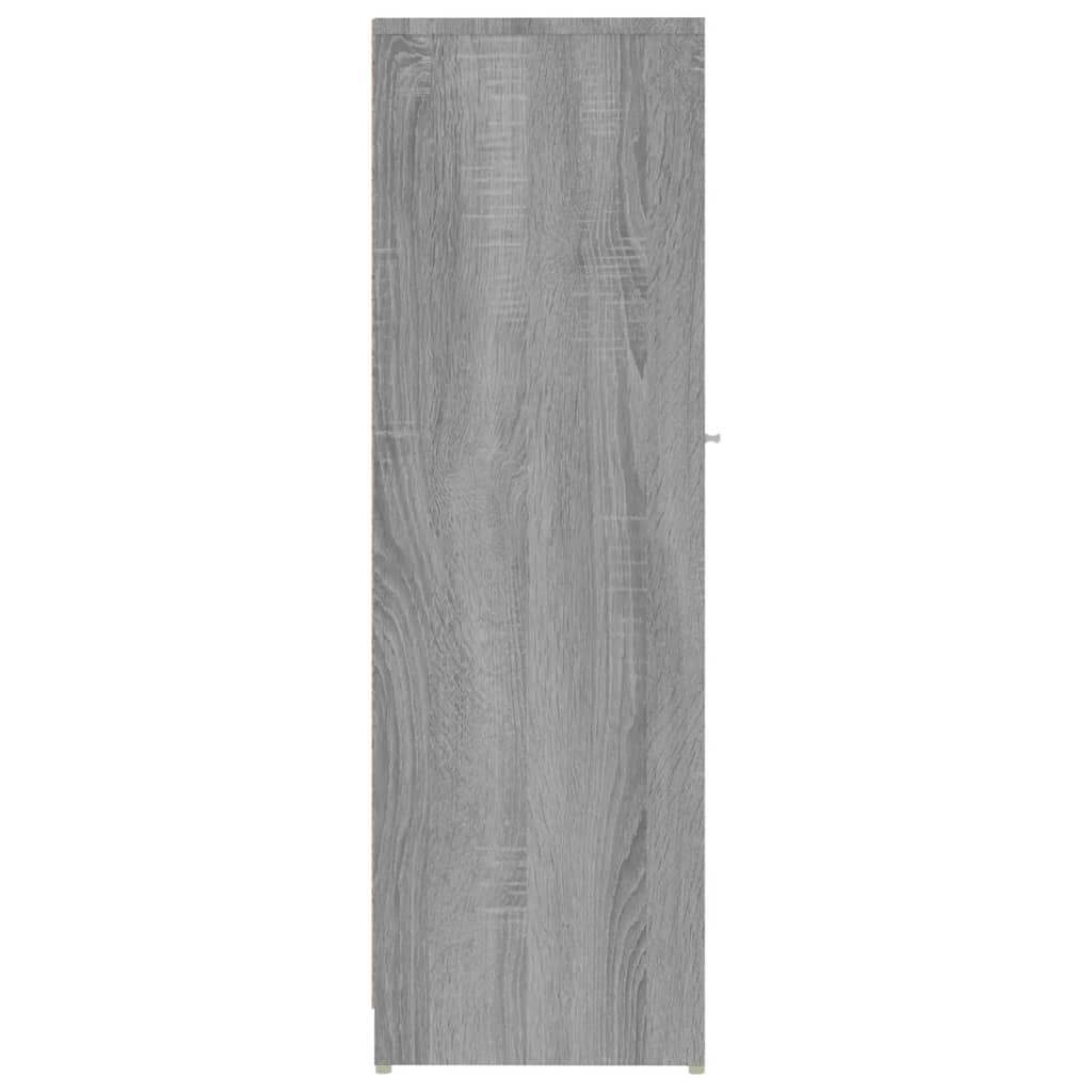 badeværelsesskab 30x30x95 cm konstrueret træ grå sonoma-eg