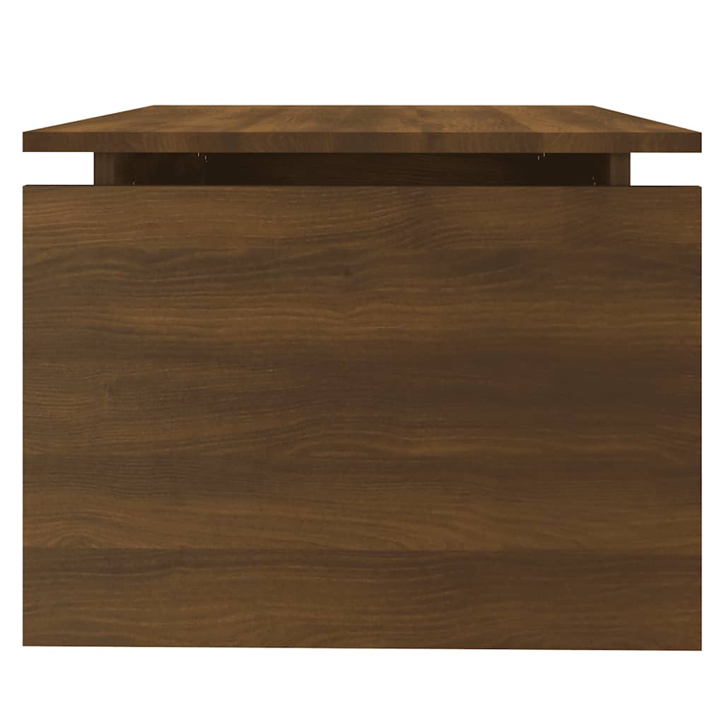 sofabord 68x50x38 cm konstrueret træ brun egetræsfarve
