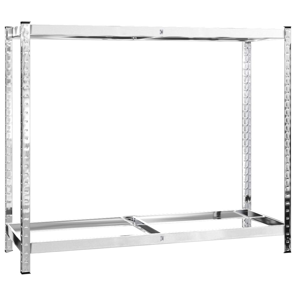 dækreoler 3 stk. med 2 hylder 110x40x110 cm stål sølvfarvet