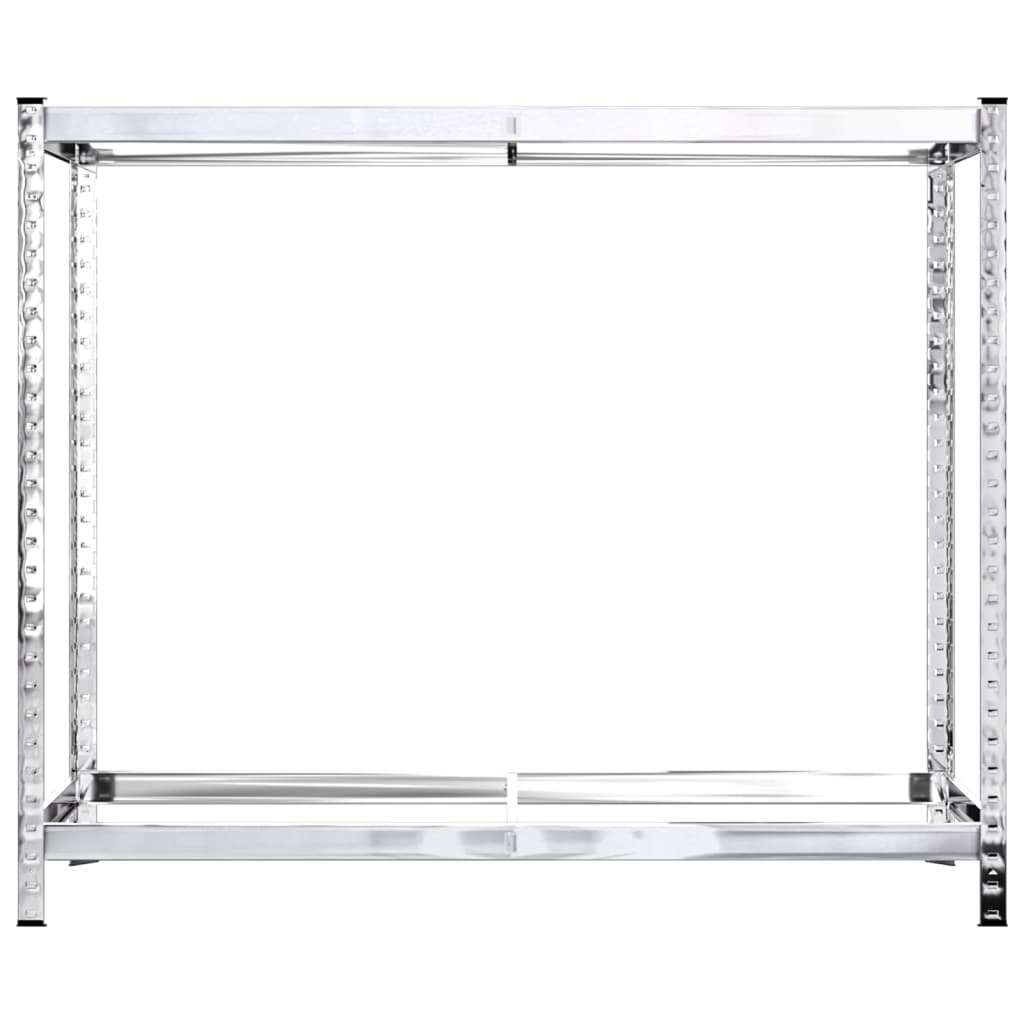 dækreoler 3 stk. med 2 hylder 110x40x110 cm stål sølvfarvet