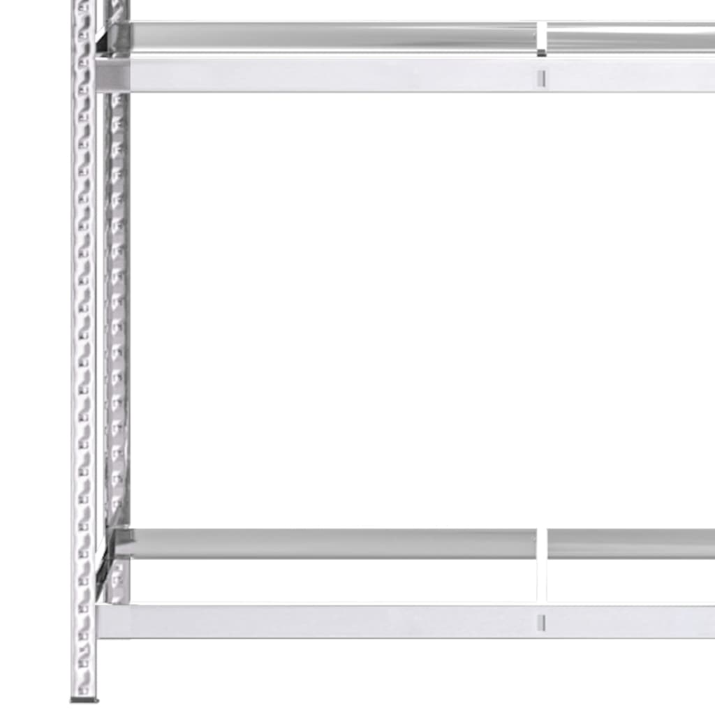 dækreoler 3 stk. med 3 hylder 110x40x200 cm stål sølvfarvet