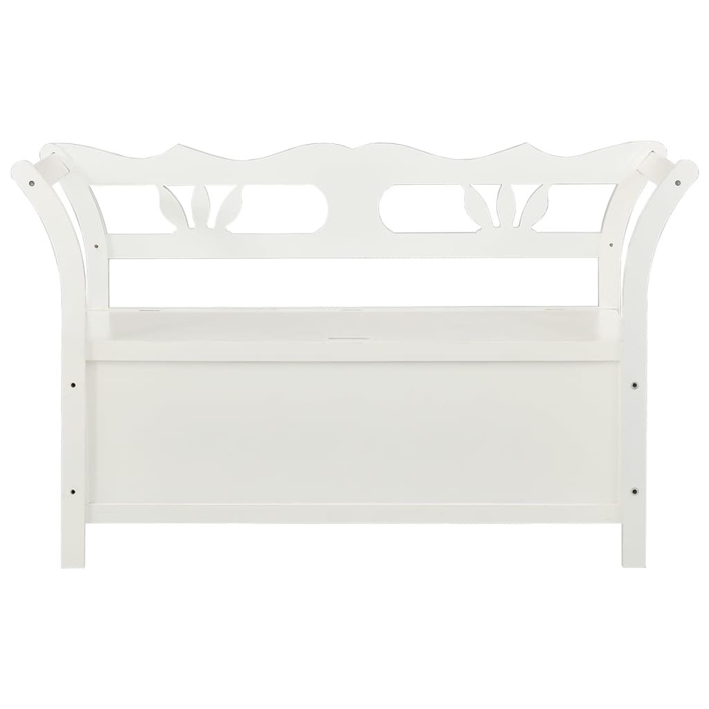 bænk 107x45x75,5 cm massivt fyrretræ hvid