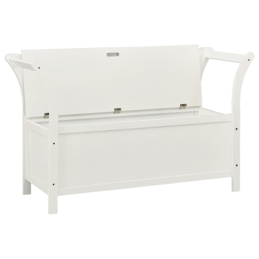 bænk 107x45x75,5 cm massivt fyrretræ hvid