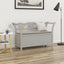 bænk 107x45x75,5 cm massivt fyrretræ grå