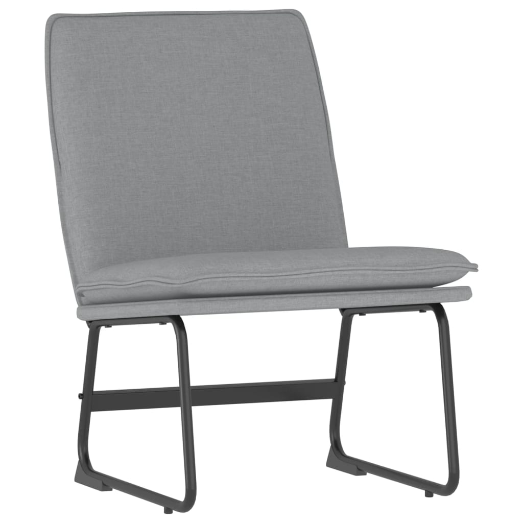 loungestol 52x75x76 cm stof lysegrå