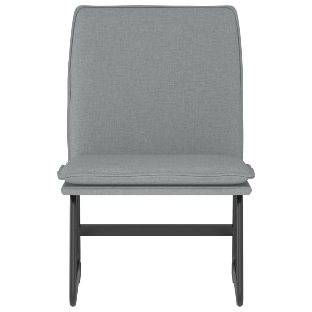 loungestol 52x75x76 cm stof lysegrå