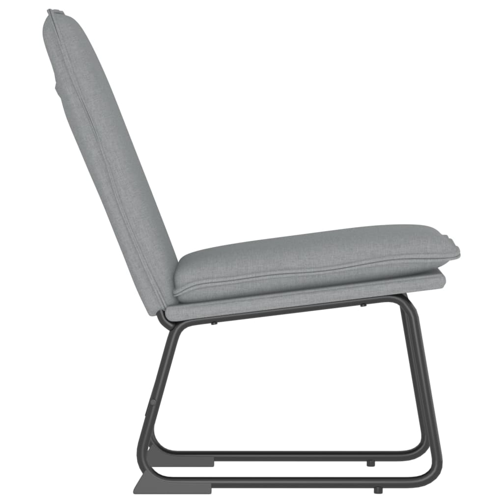 loungestol 52x75x76 cm stof lysegrå