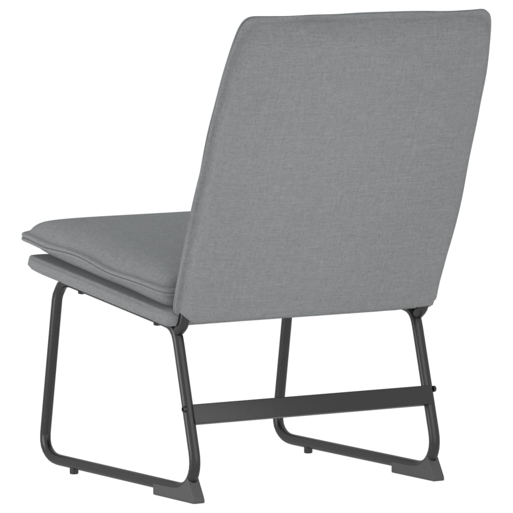 loungestol 52x75x76 cm stof lysegrå