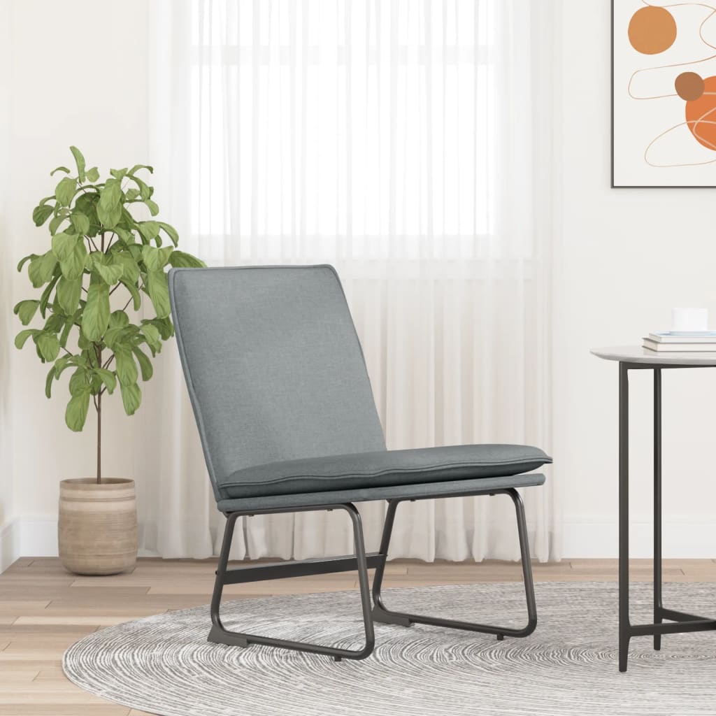 loungestol 52x75x76 cm stof lysegrå