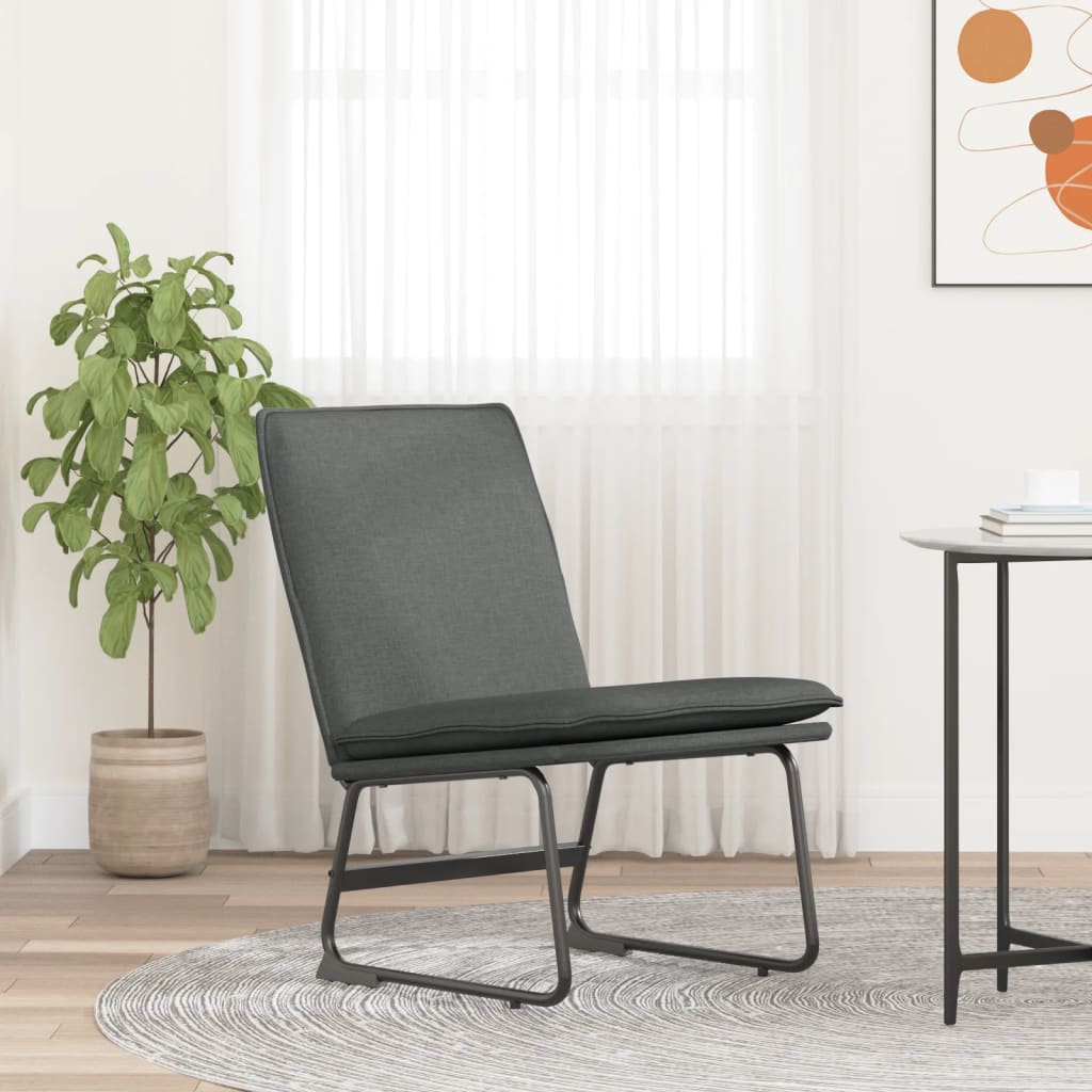 loungestol 52x75x76 cm stof mørkegrå