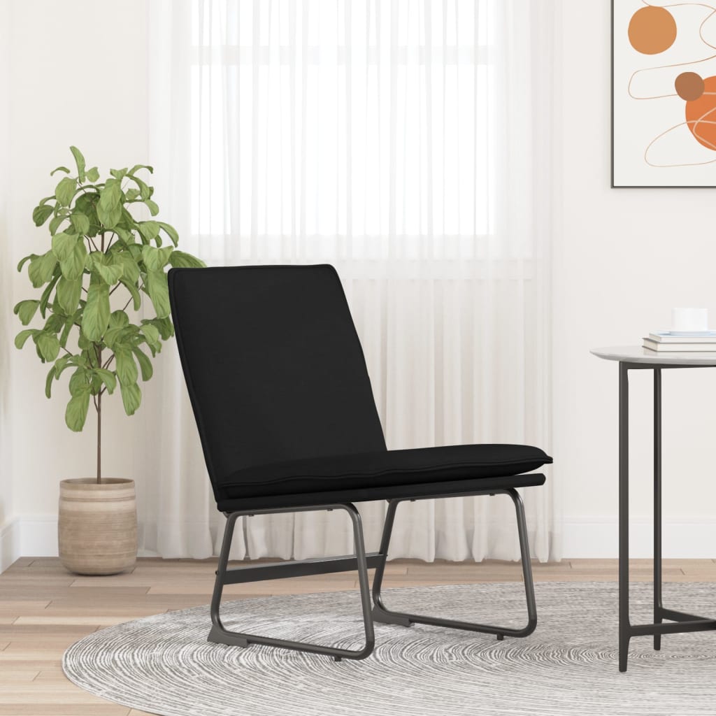 loungestol 52x75x76 cm stof sort