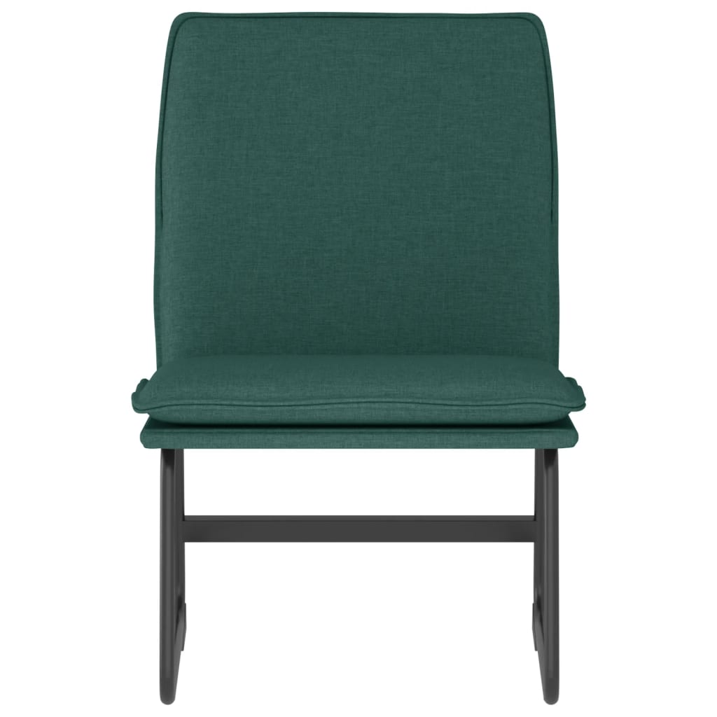 loungestol 52x75x76 cm stof mørkegrøn