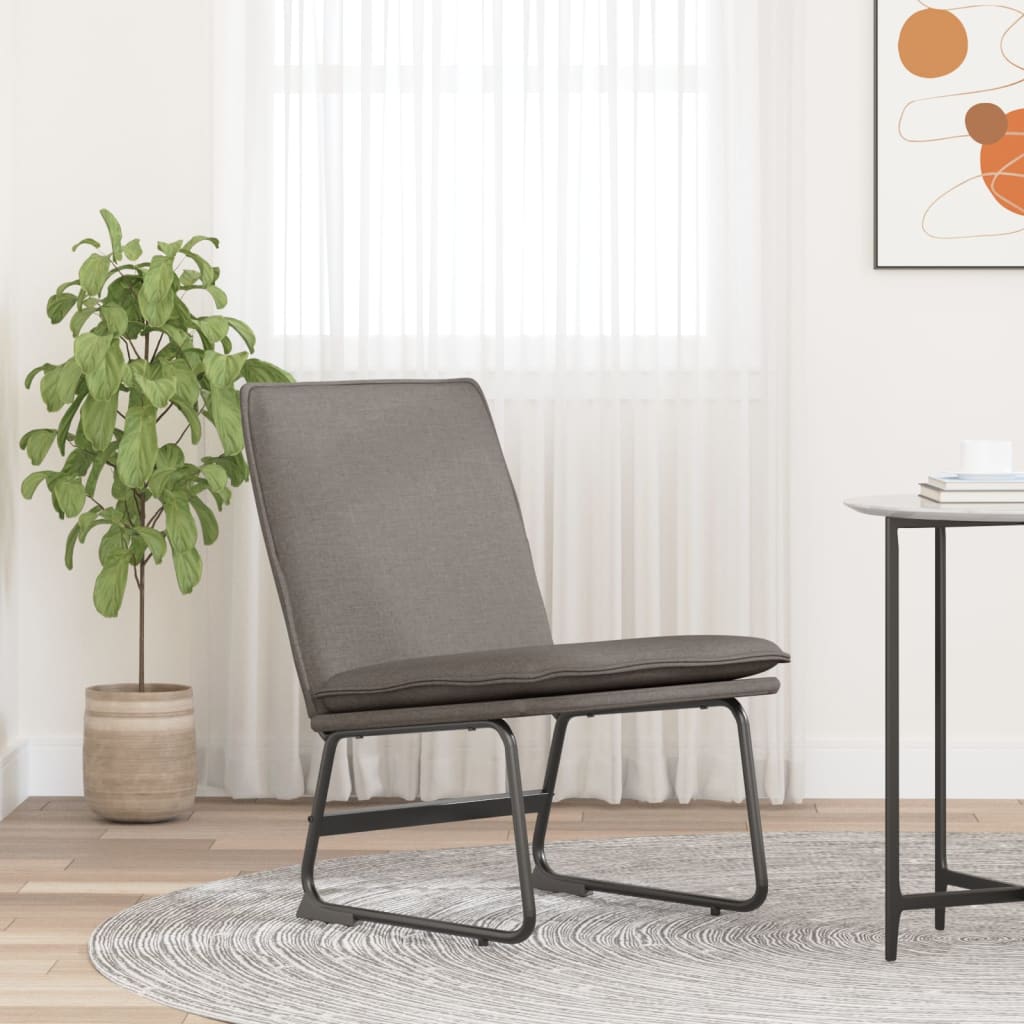 loungestol 52x75x76 cm stof Gråbrun