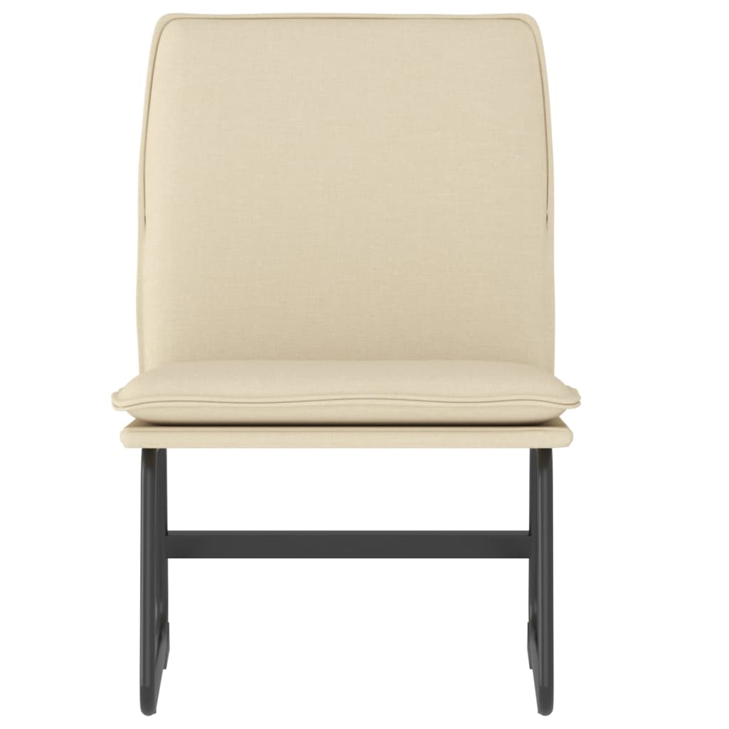 loungestol 52x75x76 cm stof Cremefarvet