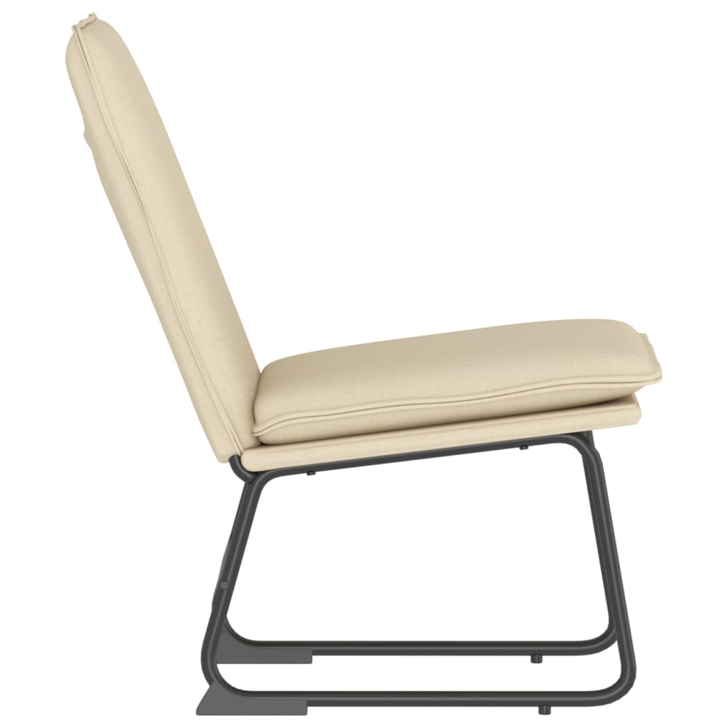 loungestol 52x75x76 cm stof Cremefarvet