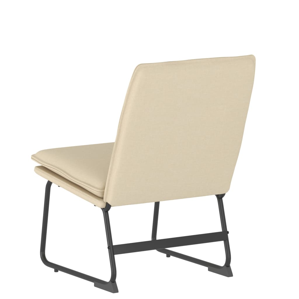 loungestol 52x75x76 cm stof Cremefarvet