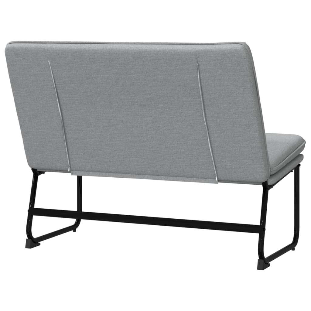 bænk 100x75x76 cm stof lysegrå