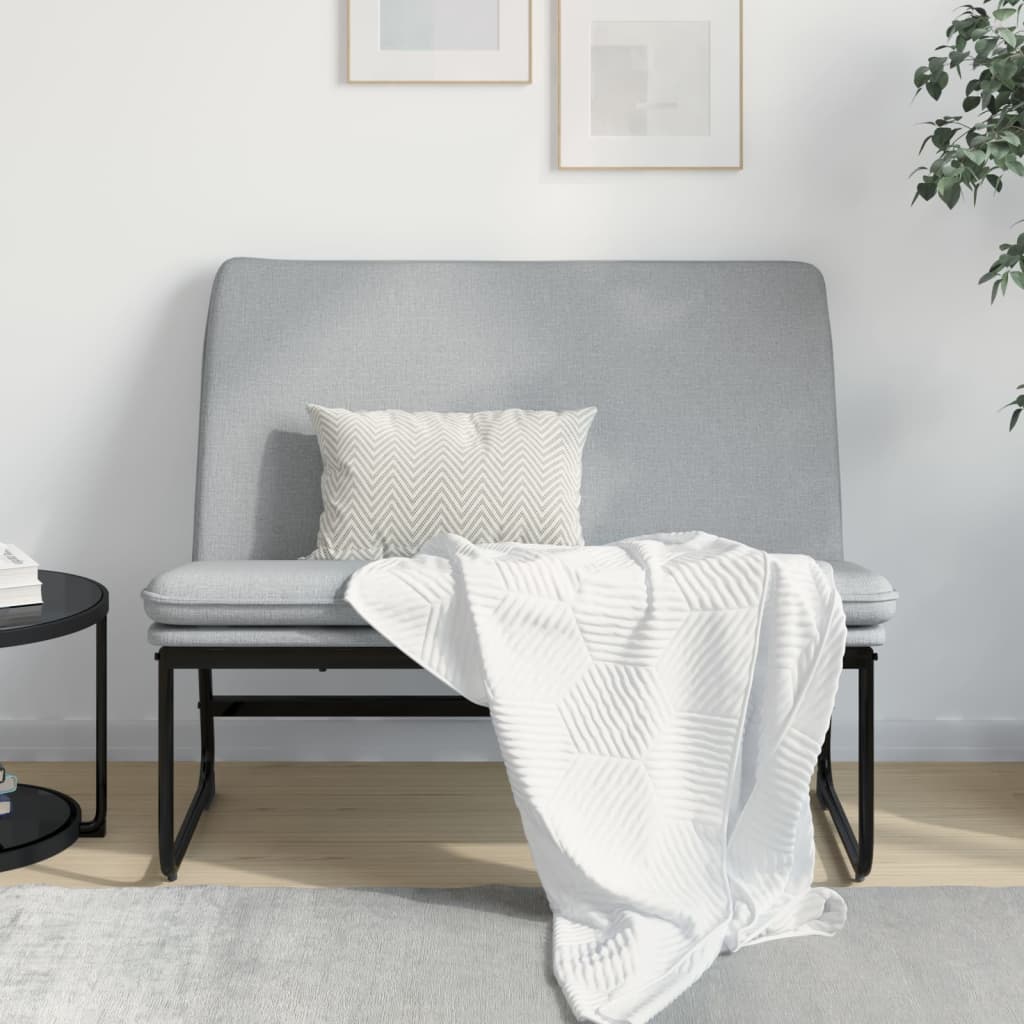 bænk 100x75x76 cm stof lysegrå