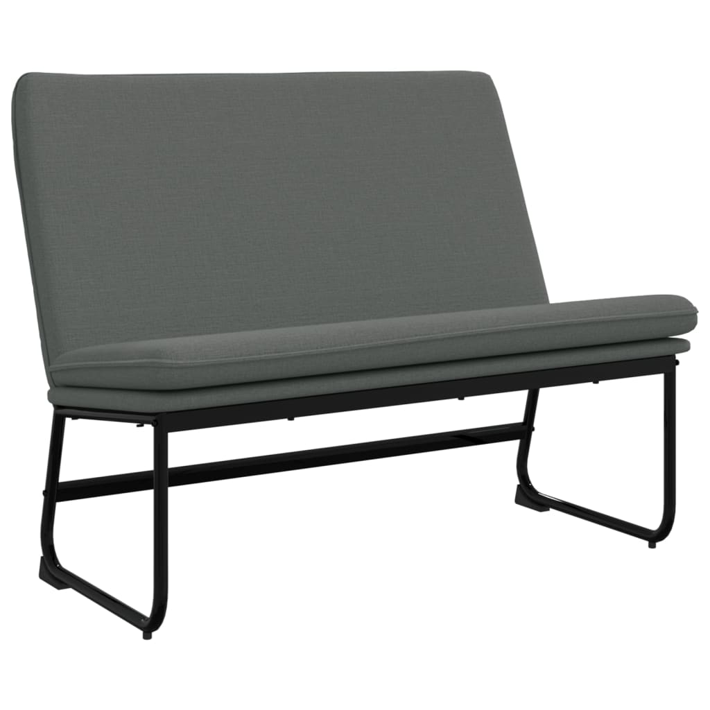 bænk 100x75x76 cm stof mørkegrå