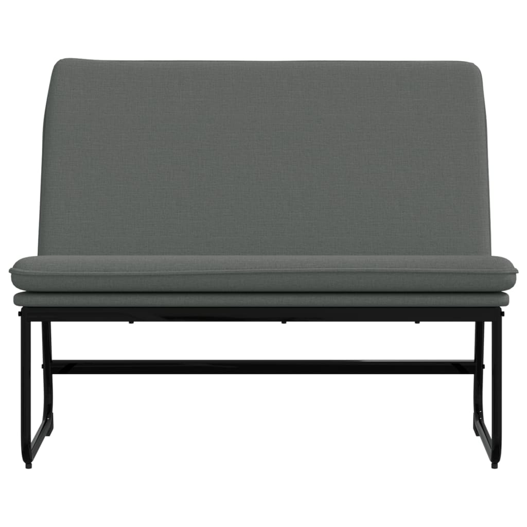 bænk 100x75x76 cm stof mørkegrå