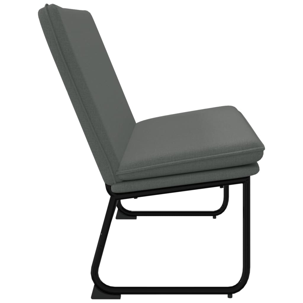 bænk 100x75x76 cm stof mørkegrå