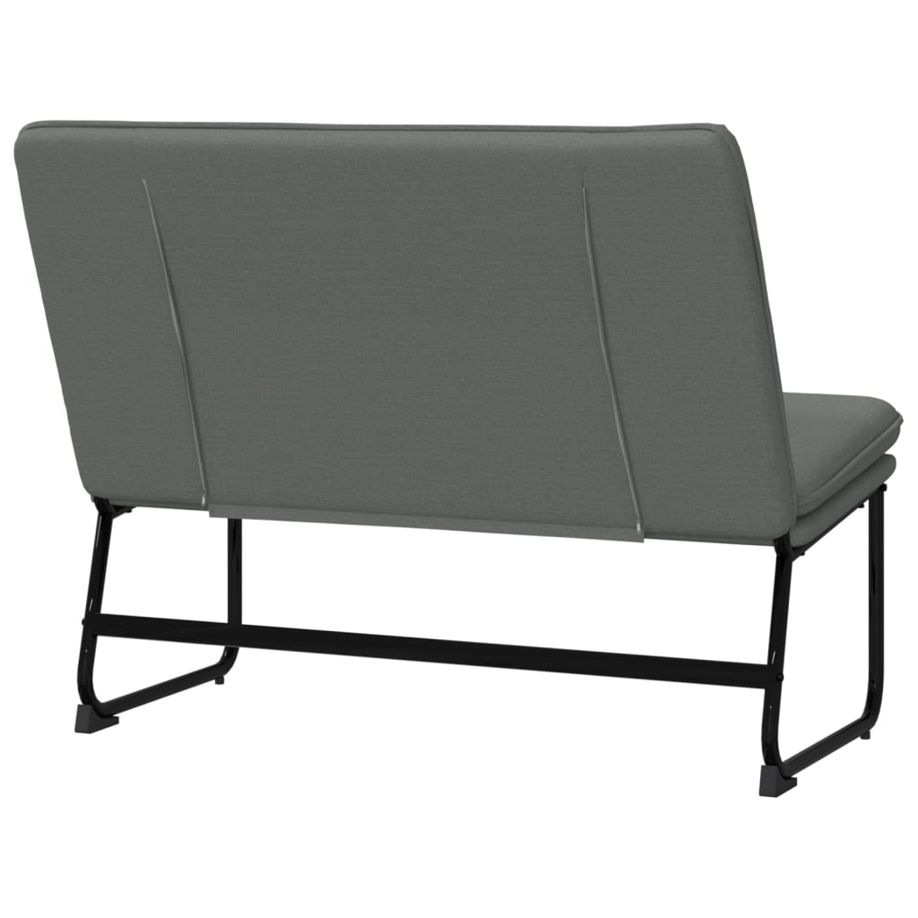 bænk 100x75x76 cm stof mørkegrå