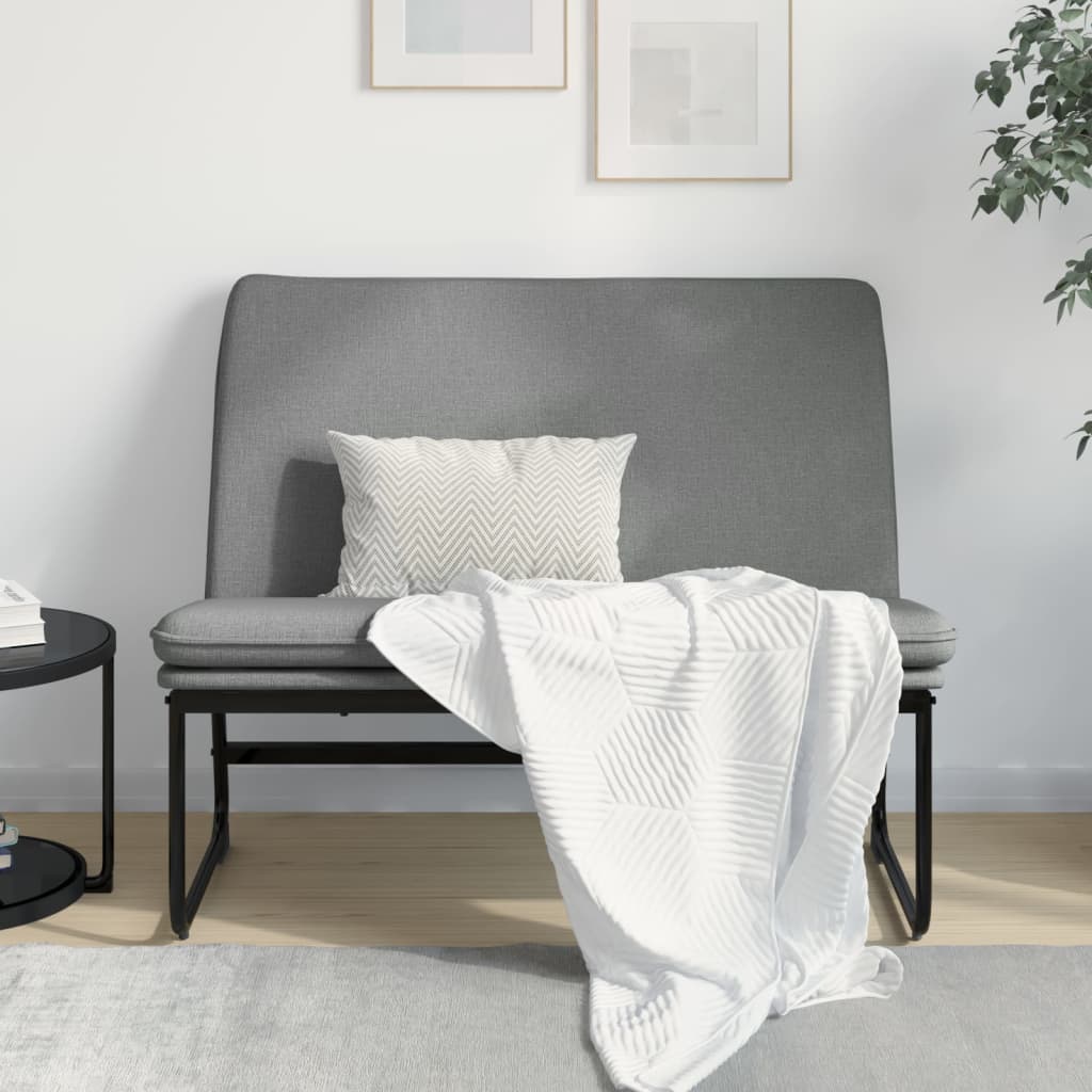 bænk 100x75x76 cm stof mørkegrå