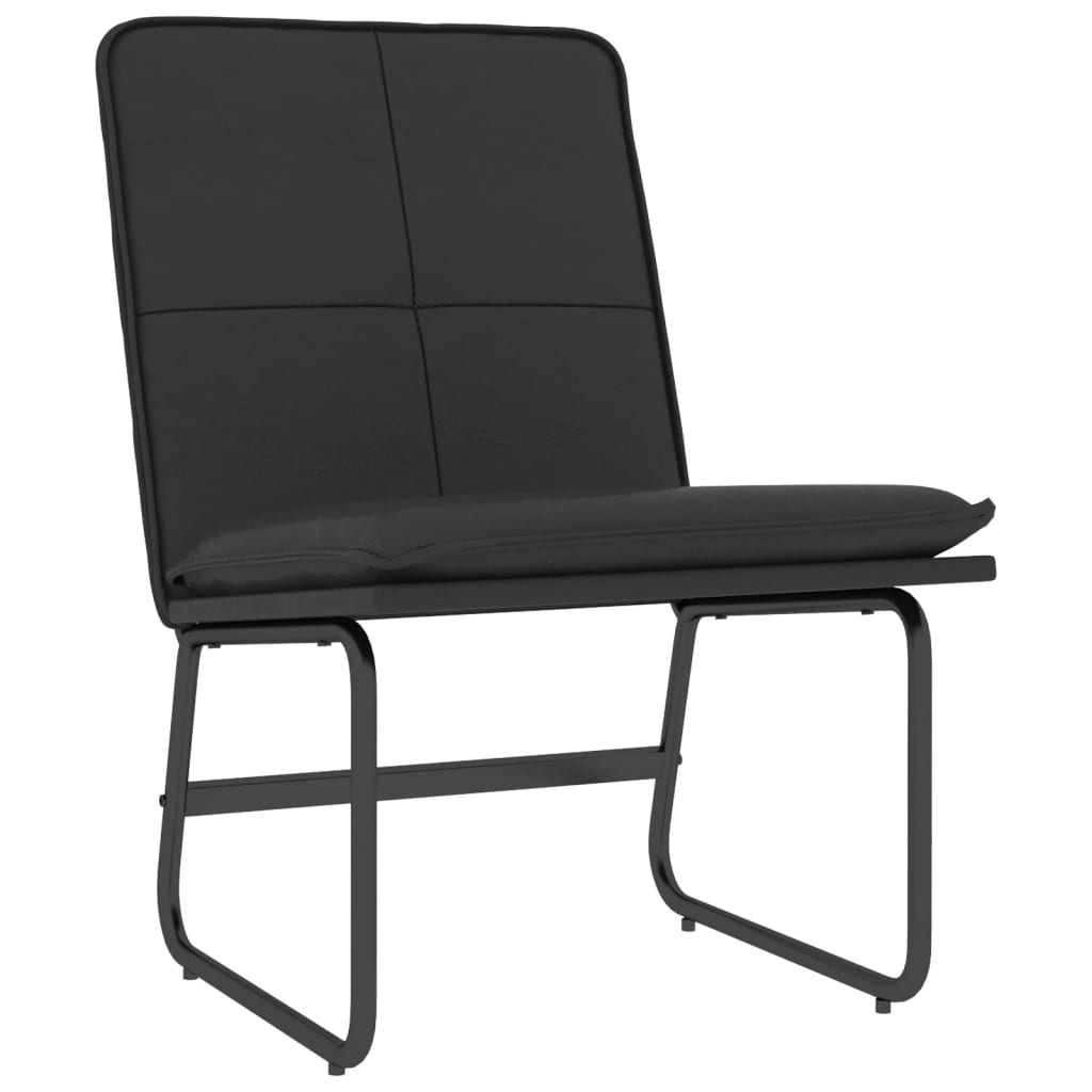 loungestol 54x75x76 cm kunstlæder sort