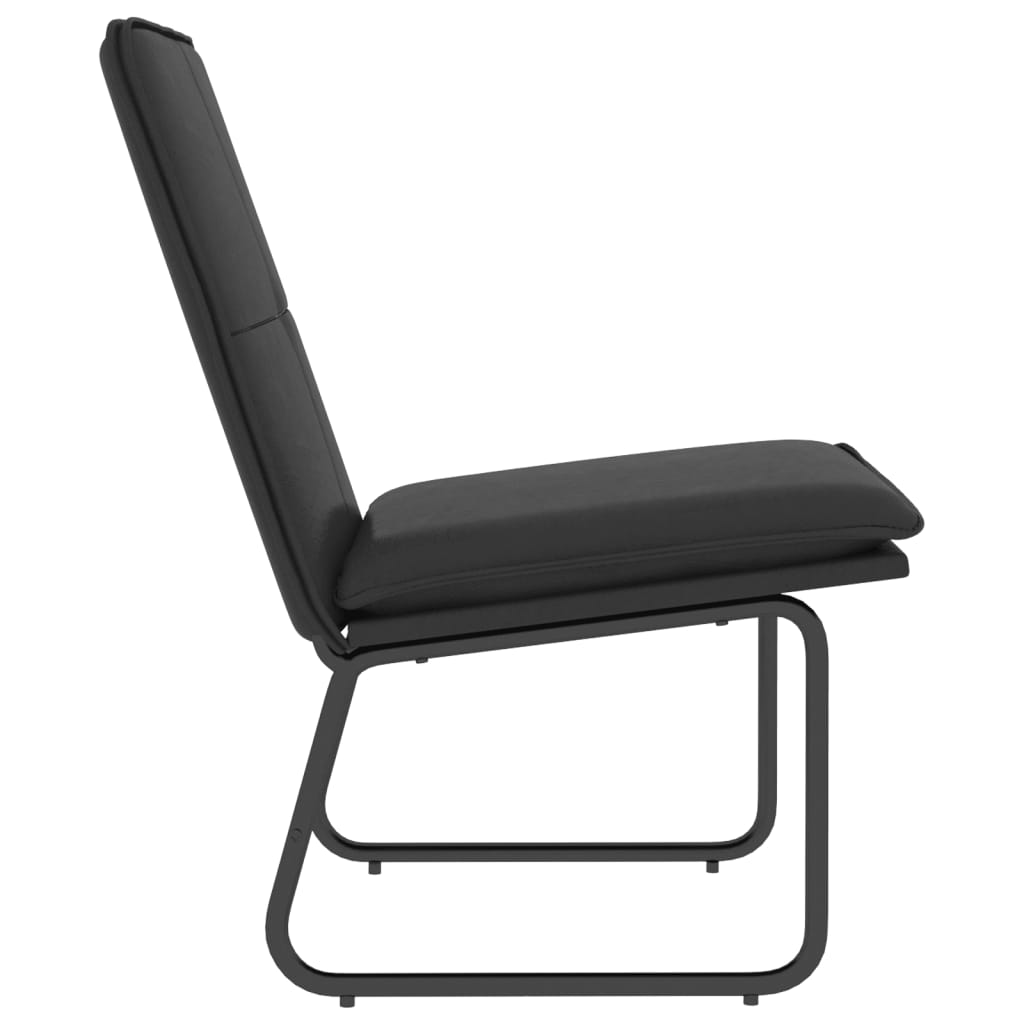 loungestol 54x75x76 cm kunstlæder sort