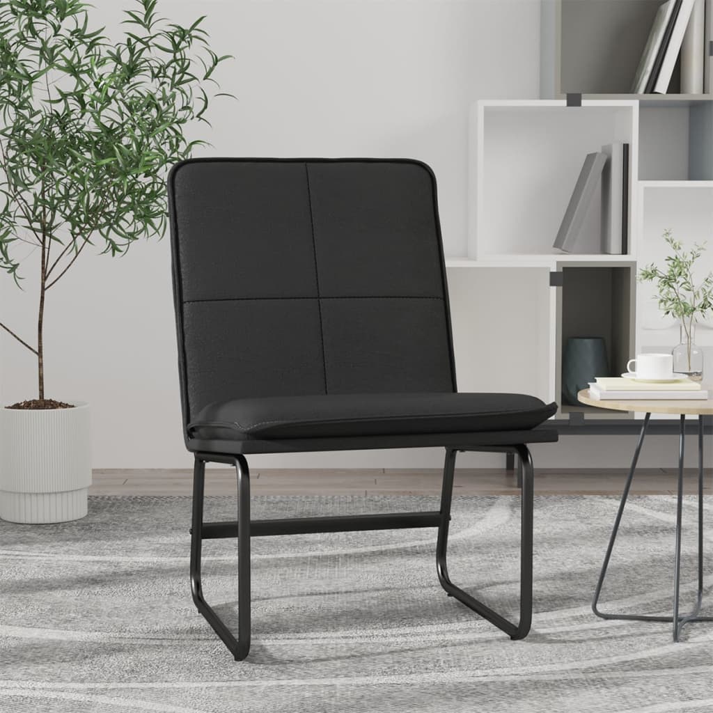 loungestol 54x75x76 cm kunstlæder sort