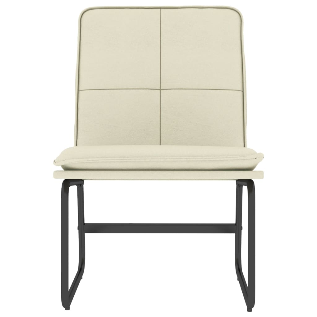loungestol 54x75x76 cm kunstlæder cremefarvet