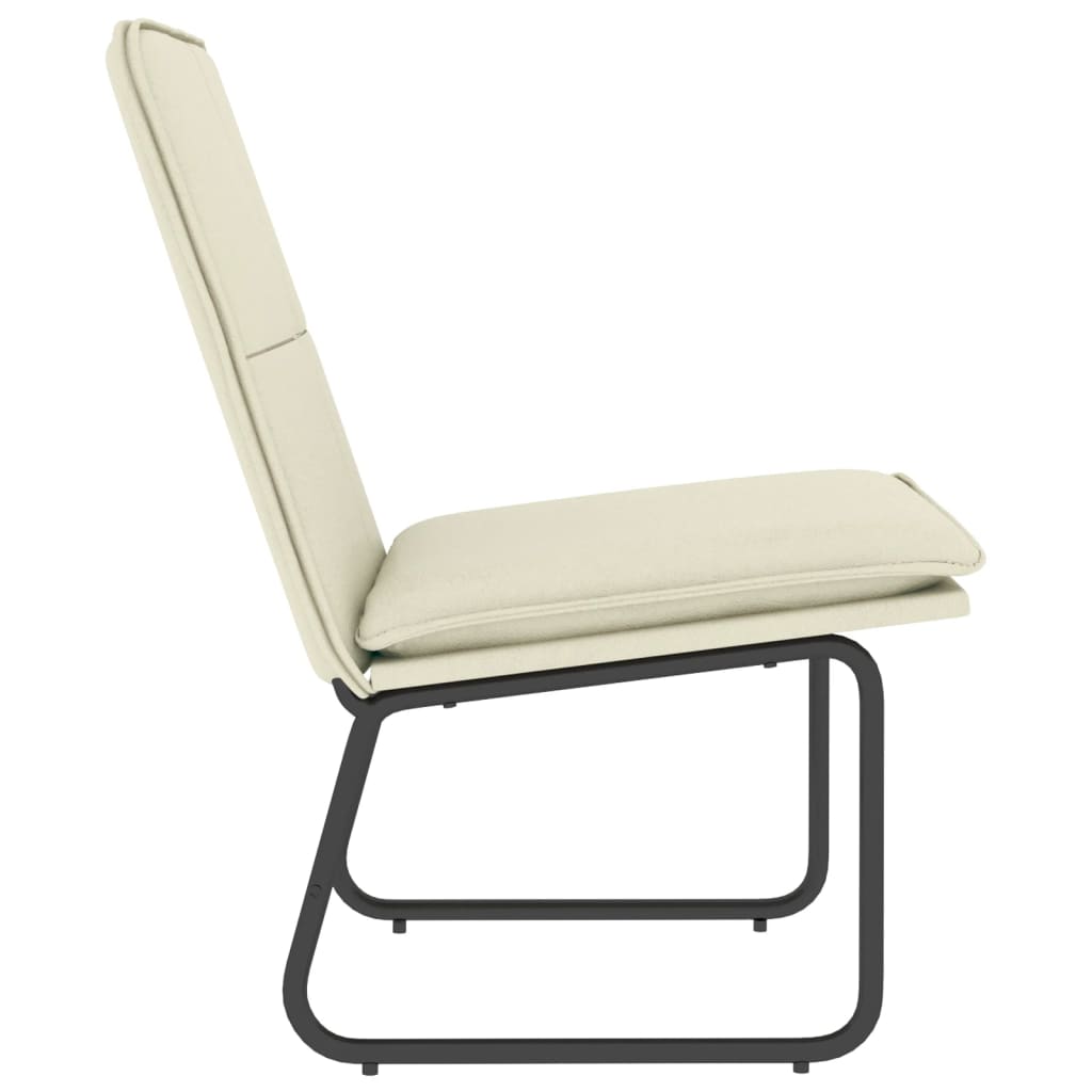 loungestol 54x75x76 cm kunstlæder cremefarvet