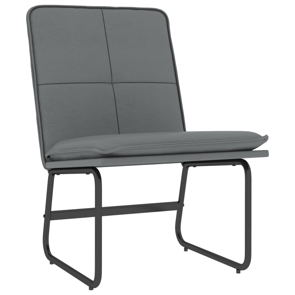 loungestol 54x75x76 cm kunstlæder grå