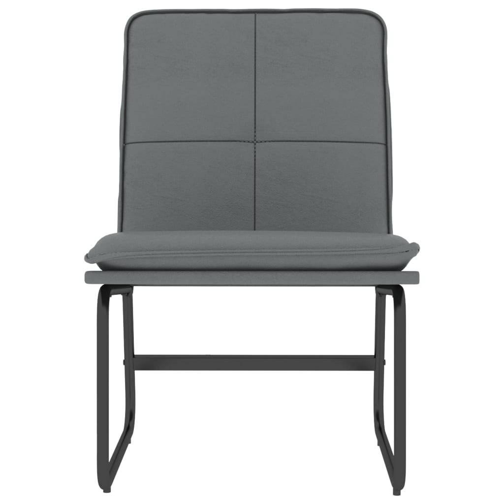 loungestol 54x75x76 cm kunstlæder grå