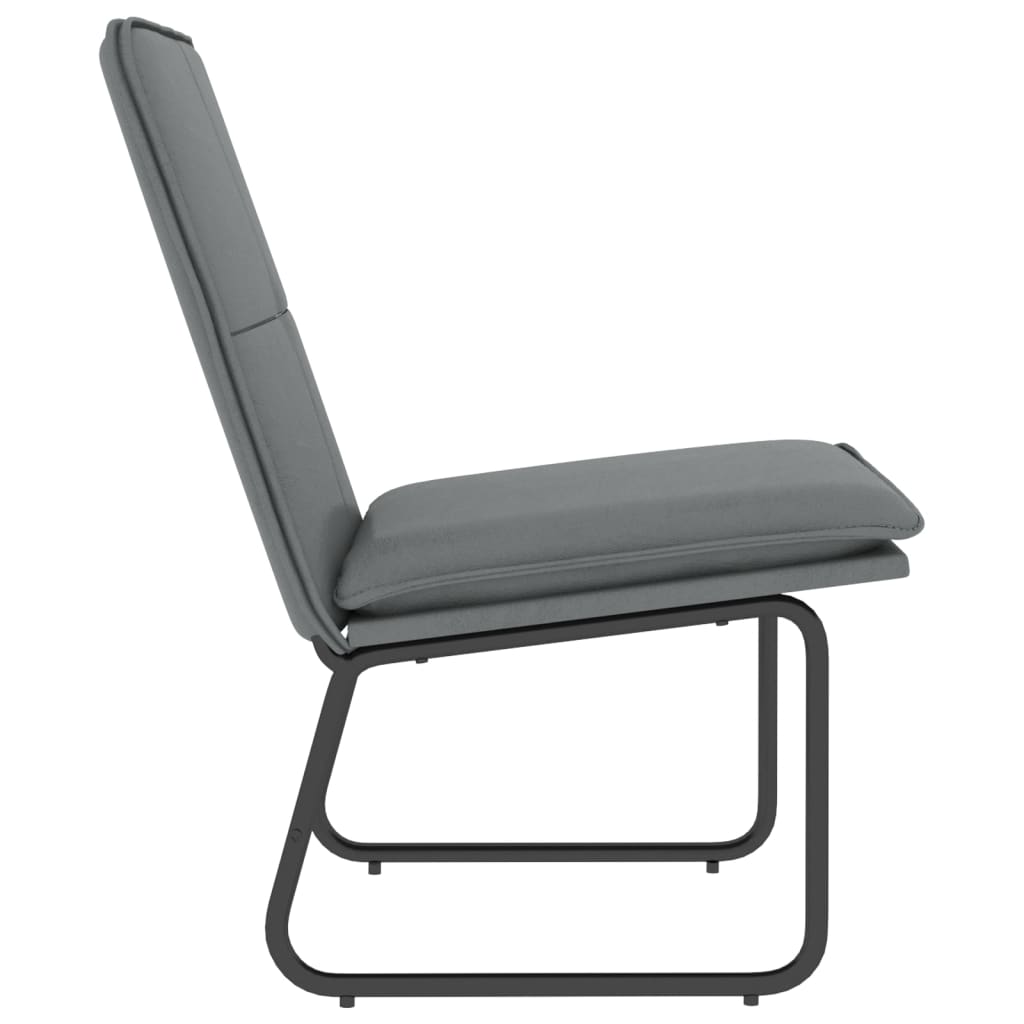 loungestol 54x75x76 cm kunstlæder grå