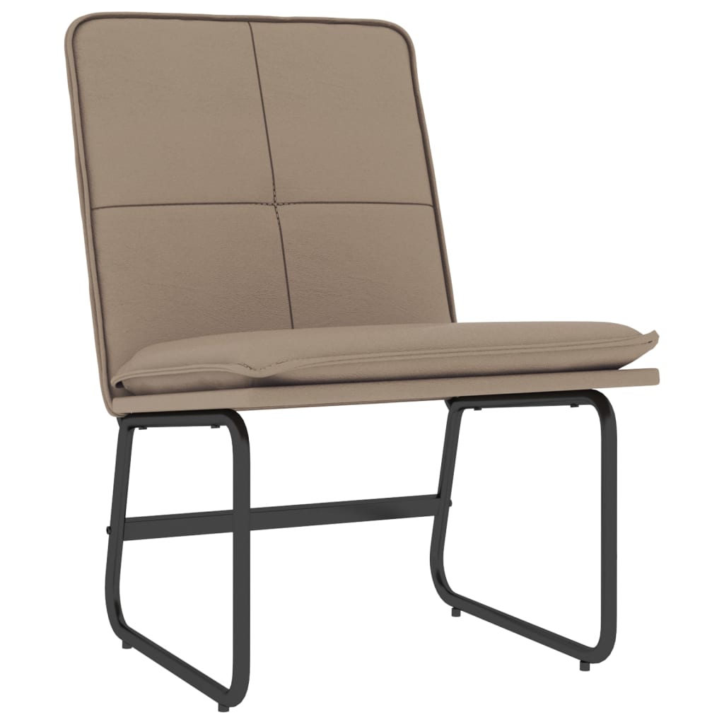 loungestol 54x75x76 cm kunstlæder cappuccinofarvet