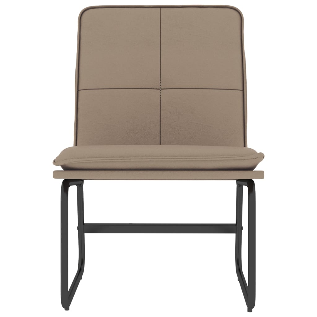 loungestol 54x75x76 cm kunstlæder cappuccinofarvet
