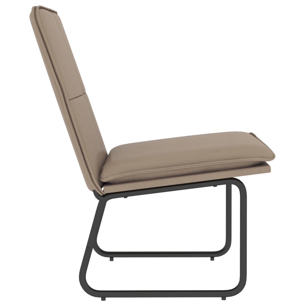 loungestol 54x75x76 cm kunstlæder cappuccinofarvet