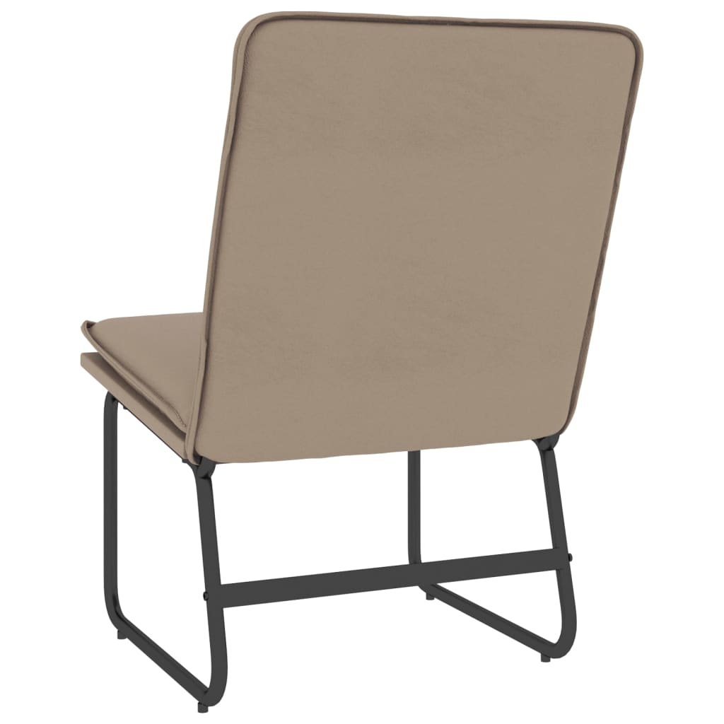 loungestol 54x75x76 cm kunstlæder cappuccinofarvet