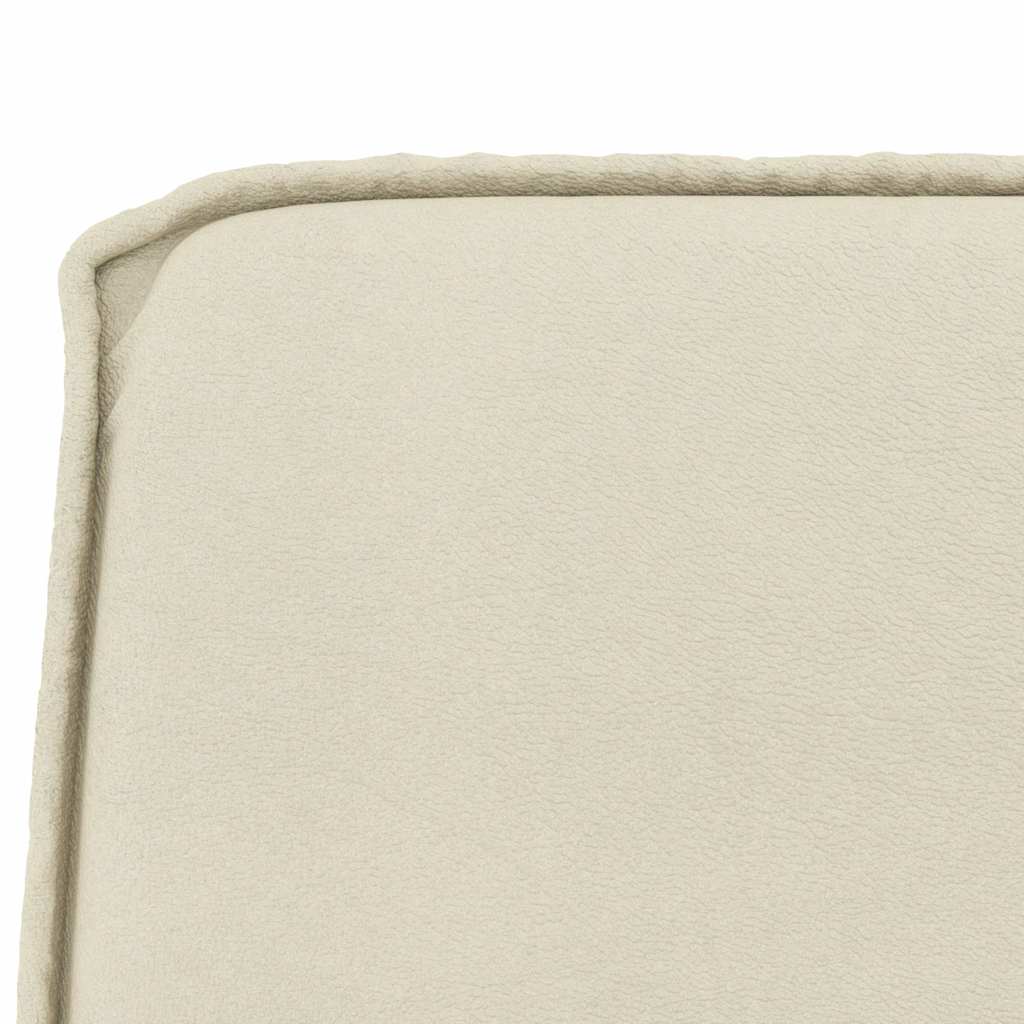 bænk 100x75x76 cm kunstlæder cremefarvet