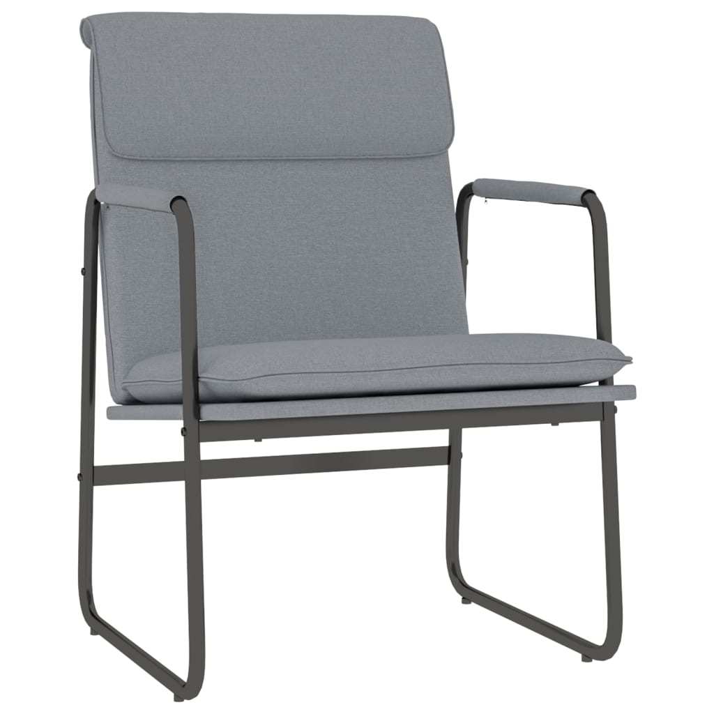 loungestol 55x64x80 cm stof lysegrå